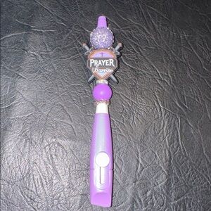 Box Cutter Lavender, Black & White “Prayer Warrior“ Bead Handcrafted by me, NEW